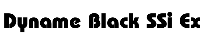 Dyname Black SSi Extra Bold font preview
