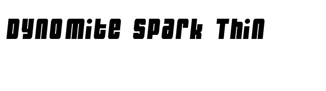 Dynomite Spark Thin font preview