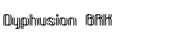 Dyphusion BRK font preview