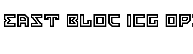 East Bloc ICG Open font preview