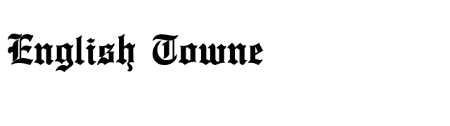 English Towne font preview