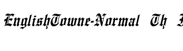 EnglishTowne-Normal Th Italic font preview