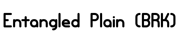 Entangled Plain (BRK) font preview