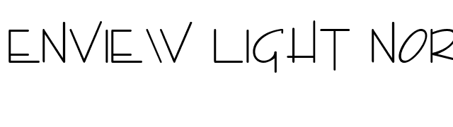 Enview Light Normal font preview