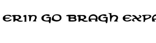 Erin Go Bragh Expanded font preview