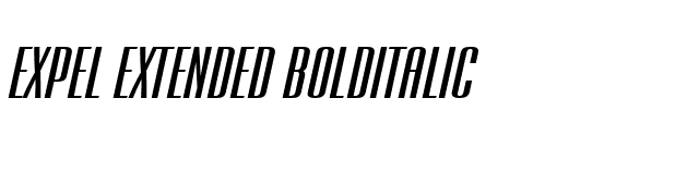 Expel Extended BoldItalic font preview