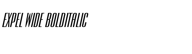 Expel Wide BoldItalic font preview