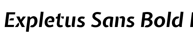 Expletus Sans Bold Italic font preview