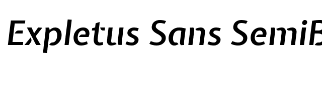 Expletus Sans SemiBold Italic font preview