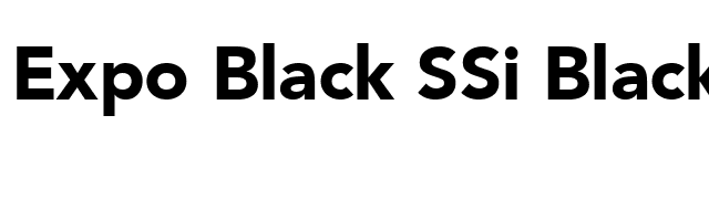 Expo Black SSi Black font preview