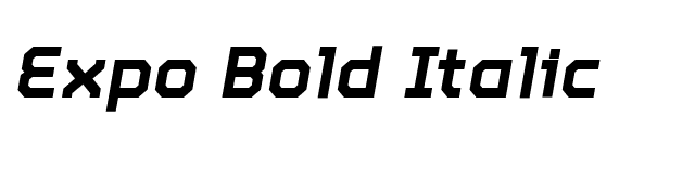 Expo Bold Italic font preview