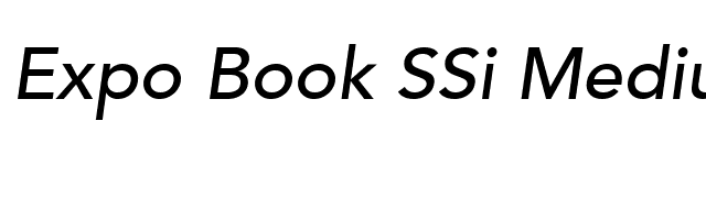 Expo Book SSi Medium Italic font preview