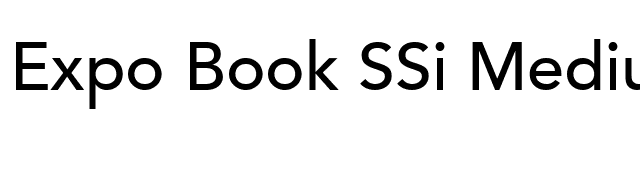 Expo Book SSi Medium font preview