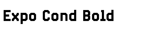 Expo Cond Bold font preview