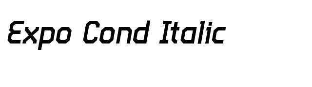 Expo Cond Italic font preview