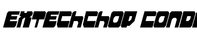 Extechchop Condensed font preview