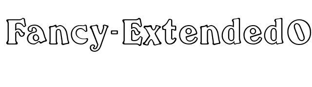 Fancy-ExtendedOutline font preview