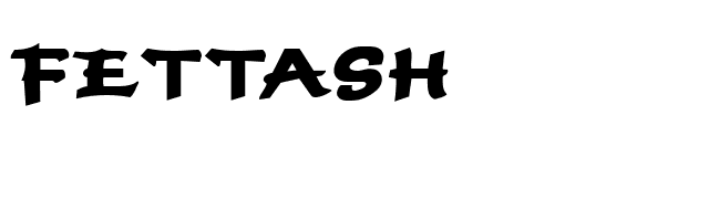 FETTASH font preview