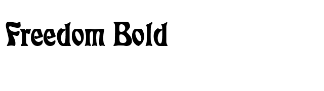 Freedom Bold font preview