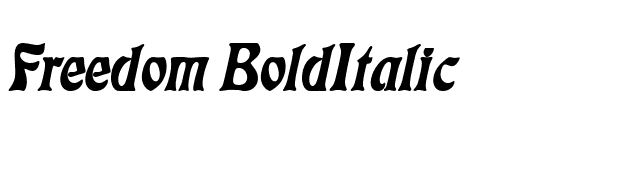 Freedom BoldItalic font preview