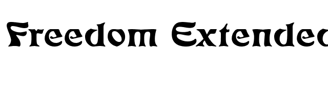 Freedom Extended Normal font preview