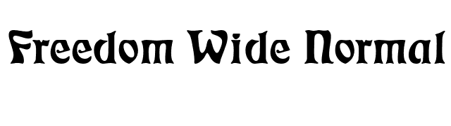 Freedom Wide Normal font preview
