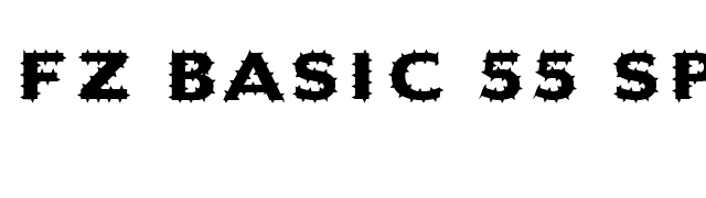 FZ BASIC 55 SPIKED font preview