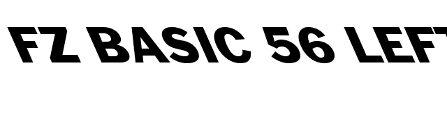 FZ BASIC 56 LEFTY font preview