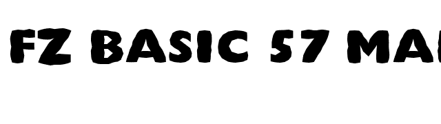 FZ BASIC 57 MANGLED font preview