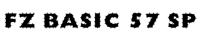 FZ BASIC 57 SPIKED font preview