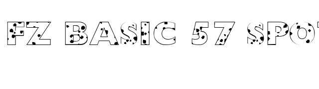 FZ BASIC 57 SPOTTED font preview