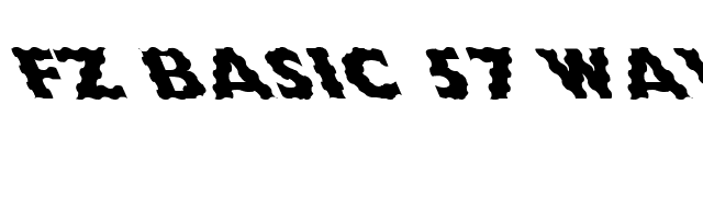 FZ BASIC 57 WAVEY LEFTY font preview