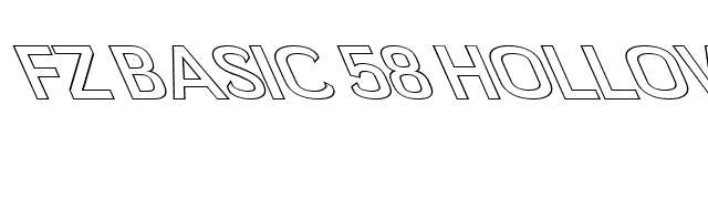FZ BASIC 58 HOLLOW LEFTY font preview
