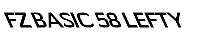 FZ BASIC 58 LEFTY font preview