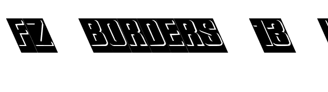 FZ BORDERS 13 LEFTY font preview