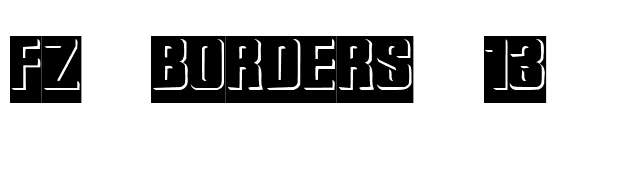 FZ BORDERS 13 font preview