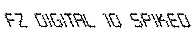 FZ DIGITAL 10 SPIKED LEFTY font preview