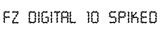 FZ DIGITAL 10 SPIKED font preview