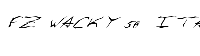 FZ WACKY 58 ITALIC font preview