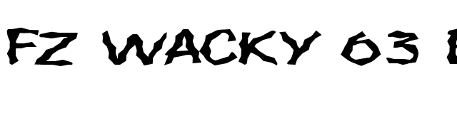 FZ WACKY 63 EX font preview
