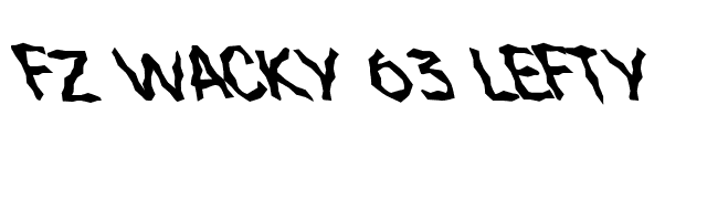 FZ WACKY 63 LEFTY font preview