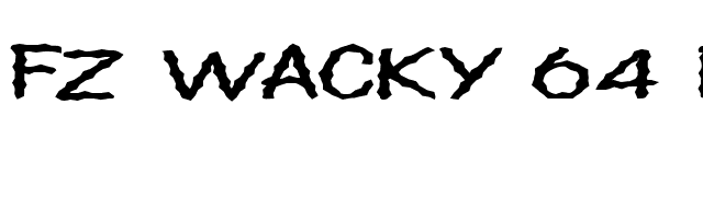 FZ WACKY 64 EX font preview