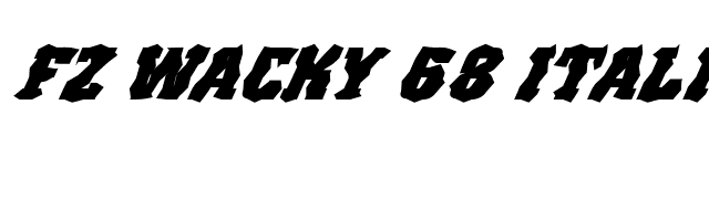 FZ WACKY 68 ITALIC font preview