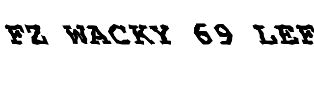 FZ WACKY 69 LEFTY font preview