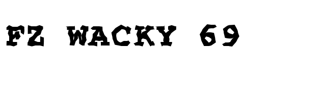FZ WACKY 69 font preview
