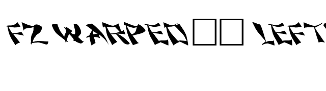 FZ WARPED 11 LEFTY font preview