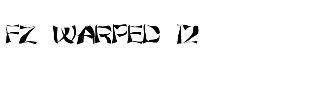 FZ WARPED 12 font preview