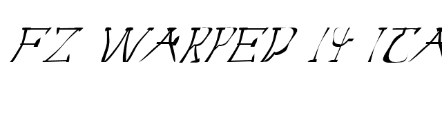 FZ WARPED 14 ITALIC font preview