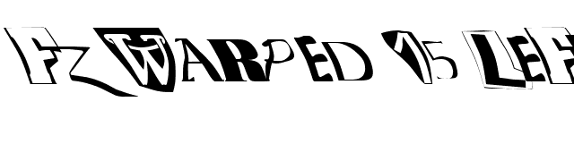 FZ WARPED 15 LEFTY font preview