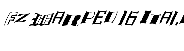 FZ WARPED 16 ITALIC font preview